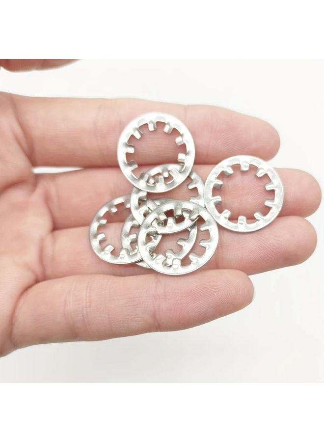 315pcs 304 Stainless Steel Internal Tooth Lock Washers Assortment Set 7 Sizes M3 to M12 - Image 4