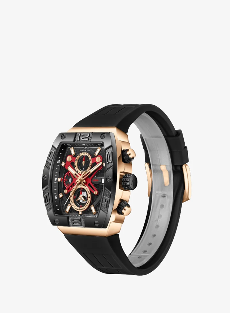 كينيث سكوت Men's Silicone Chronograph  Watch K26102-BSBB - 44 mm
