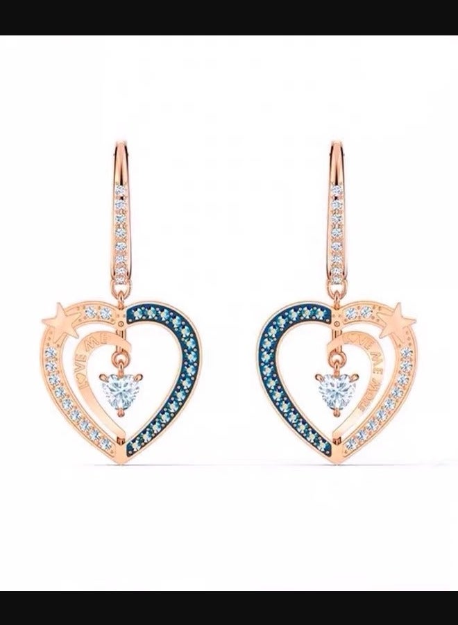 Chomel Starry Night Romantic Heart Earrings - Image 1