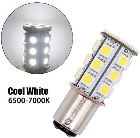 GRV Ba15d 1142 1076 24-5050SMD LED Bulb DC12V 2.5W Equivalent to 30W incandescent lamp,Replacement for RV Camping/Travel Trailer/vehicle interiors/Boat Indoor Light Bulbs,6000K Cool White Pack of 2 - Image 5