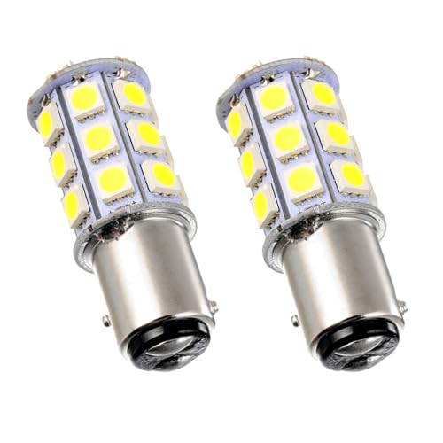 GRV Ba15d 1142 1076 24-5050SMD LED Bulb DC12V 2.5W Equivalent to 30W incandescent lamp,Replacement for RV Camping/Travel Trailer/vehicle interiors/Boat Indoor Light Bulbs,6000K Cool White Pack of 2 - Image 1