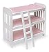Badger Basket Triple Doll Bunk Bed with Ladder and Bedding for 20Inch Dolls  Pink Gingham Design with Personalization Kit - Image 4