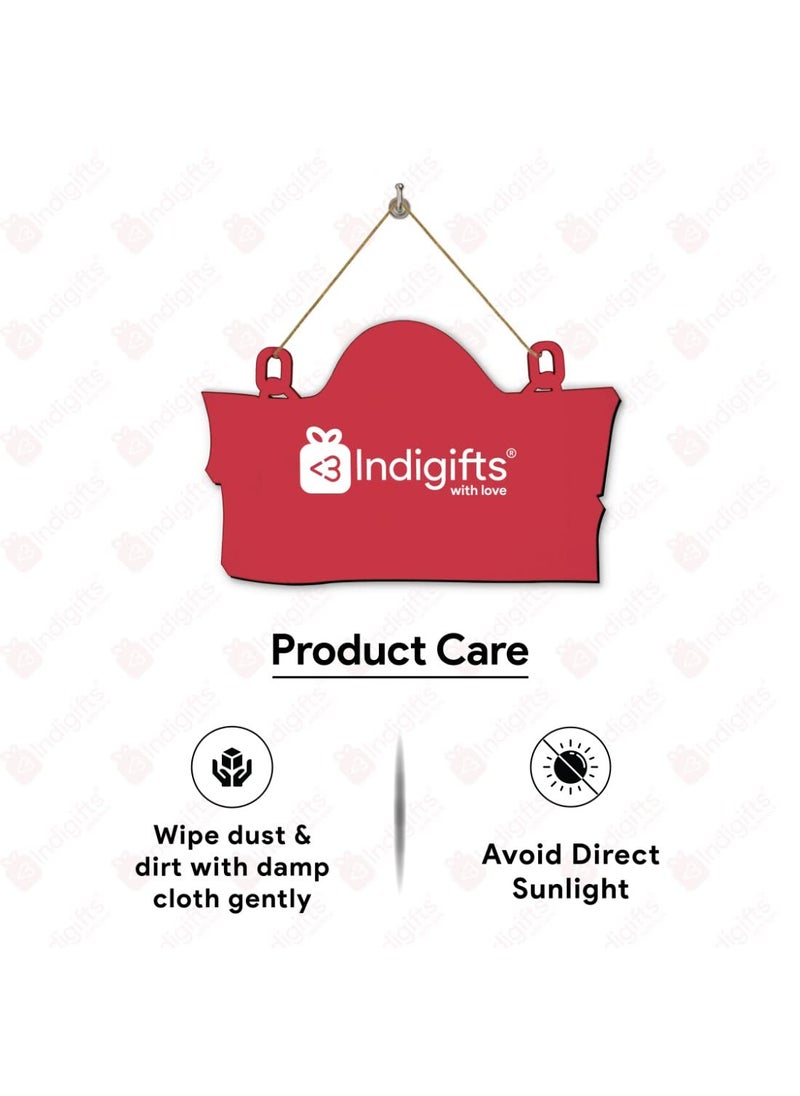 Indigifts - Indigifts Customized Wall Hanging | Customize with Name Wall Hanging | Mdf Wall Hanging | Brown Wall Hanging | Wall Hanging Decorative Items | Wall Hanging for Welcome | Wall Hanging for Living Room - Image 1