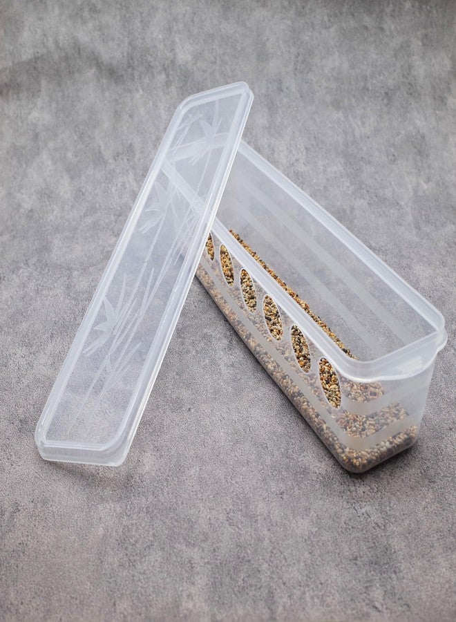 FOIBURELY وعاء تغذية شفاف لبذور السمان ذو غطاء قلاب (8 فتحات) - Image 3