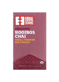 Equal Exchange Equal Exchange, Organic Rooibos Chai, Herbal Tea, Caffeine-Free, 20 Tea Bags, 1.41 oz (40 g)  - Image 1