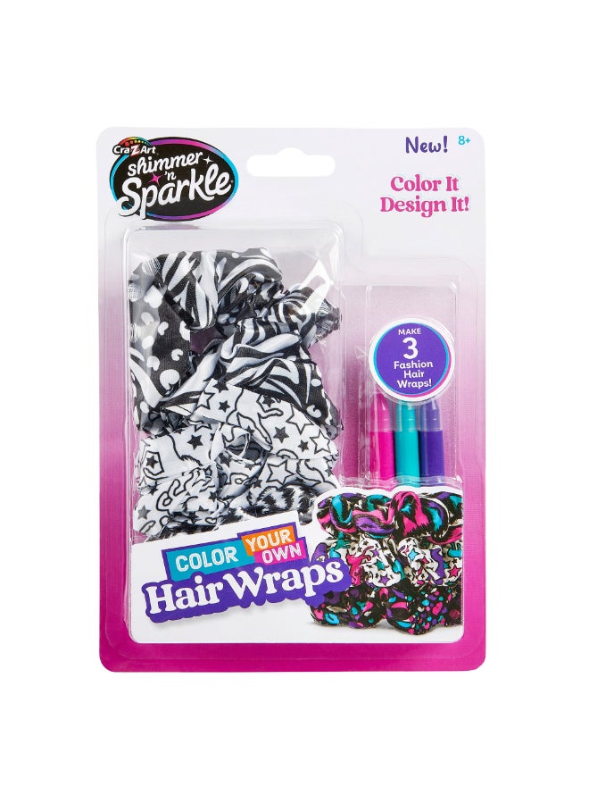 Cra-Z-Art Shimmer ’n Sparkle Color Your Own Hair Wraps Kit - Image 1
