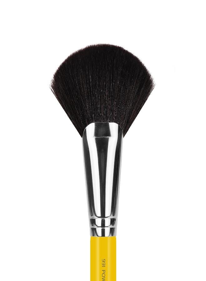 Bdellium Tools Professional Makeup Brush - Studio Series 991 Powder Fan - With Soft Synthetic and Natural Mixed Fibers, For Defining the Cheekbones (Yellow, 1pc) - Image 2