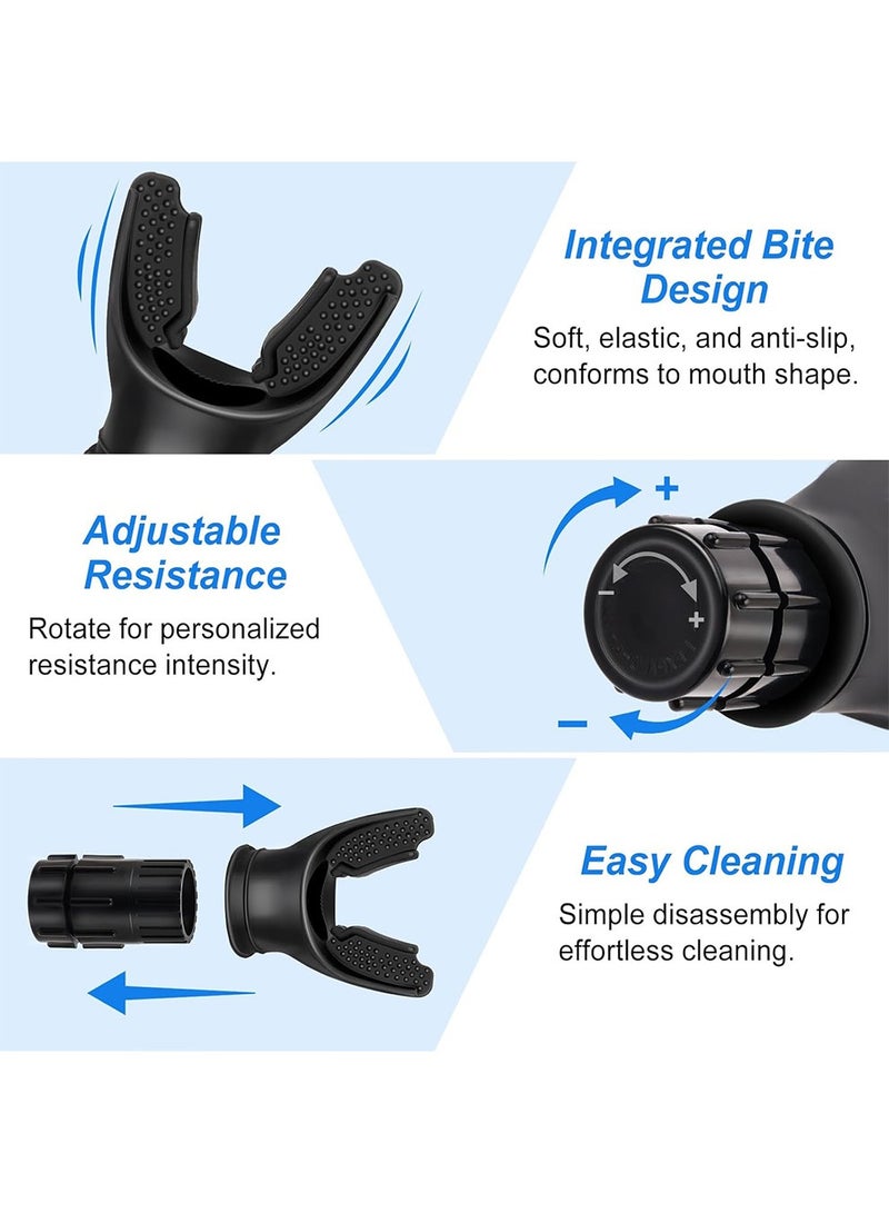 بكومور جهاز تمرين التنفس لقياس التنفس (عبوة من قطعتين) - جهاز تمرين رئة بمقاومة قابلة للتعديل وجهاز تدريب عضلات الشهيق، جهاز تدريب تنفس O2 لتعزيز سعة الرئة، وصحة الجهاز التنفسي، واللياقة البدنية، والرياضيين - Image 5