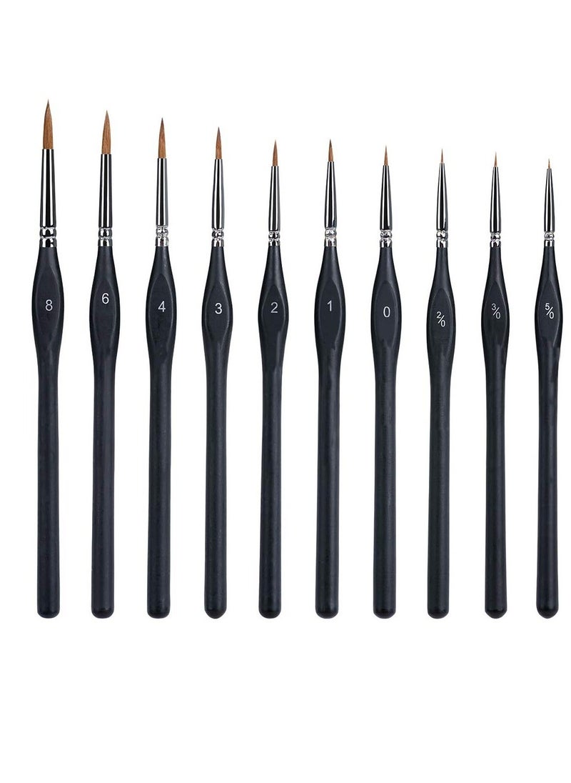 Generic Detail Paint Brushes Set 10pcs Miniature Brushes For Fine Detailing  Art Painting  Acrylic Watercolor Oil Models Warhammer 40k Paint Brushes For Acrylic Painting Acrylic Paint Brush Set  - Image 1