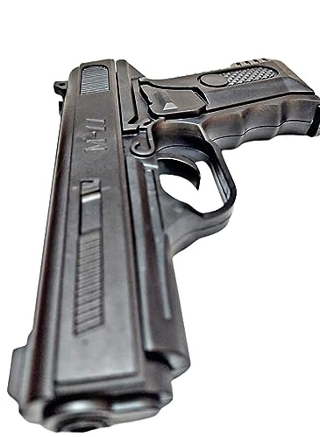 مسدس لعبة مسدس M-11 الأصلي مع 12 خرزة، هدية للأولاد والبنات والأطفال والبنادق والسهام، (أسود) - Image 1