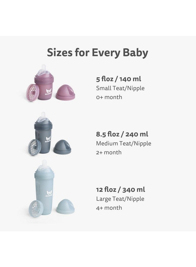 Herobility Double Anti-Colic Silicone Nipples, Baby Bottle Teats, Breast Like Shaped Nipples - Fits Herobility's & Eco Baby Bottles | Pack of 2 (Large Size) - Image 2