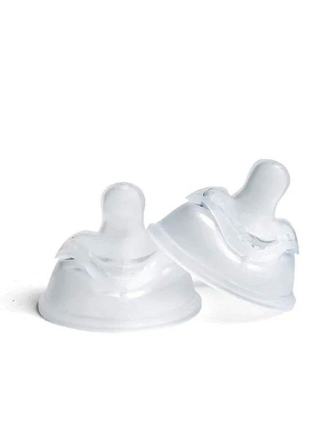 Herobility Double Anti-Colic Silicone Nipples, Baby Bottle Teats, Breast Like Shaped Nipples - Fits Herobility's & Eco Baby Bottles | Pack of 2 (Large Size) - Image 1