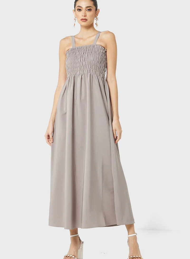Khizana Floral Overlay Maxi Dress