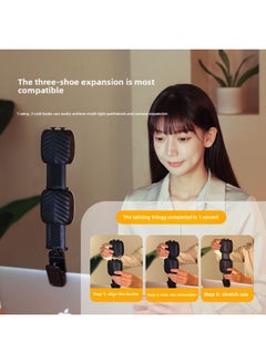 Generic RGB Fill Light Portable Live Broadcast Beauty Fill Light Cold Boot Mouth Clip Type Multi-gear Handheld Pocket Light-Specifications:D3 Black [200 MA Three-color Warm And Cold Boots Can Be Combined]]  - Image 4