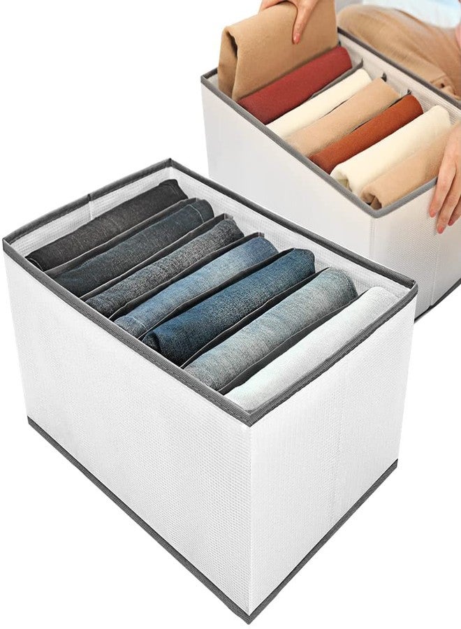 Rylan 6 Pcs Clothes Organiser - Jeans, Pant, Shirt Organizer, Cupboard & Closet Organizer, Drawer Organizer - White - Image 3