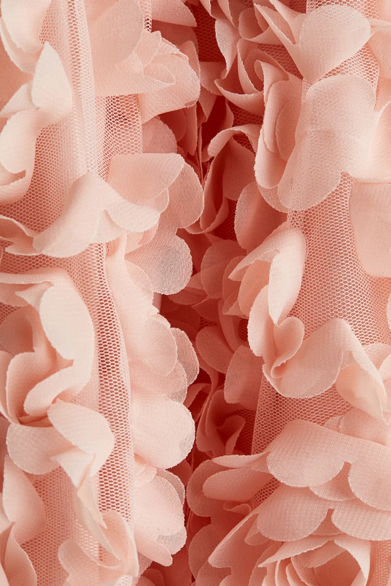 H&M Flower-appliqué jersey dress