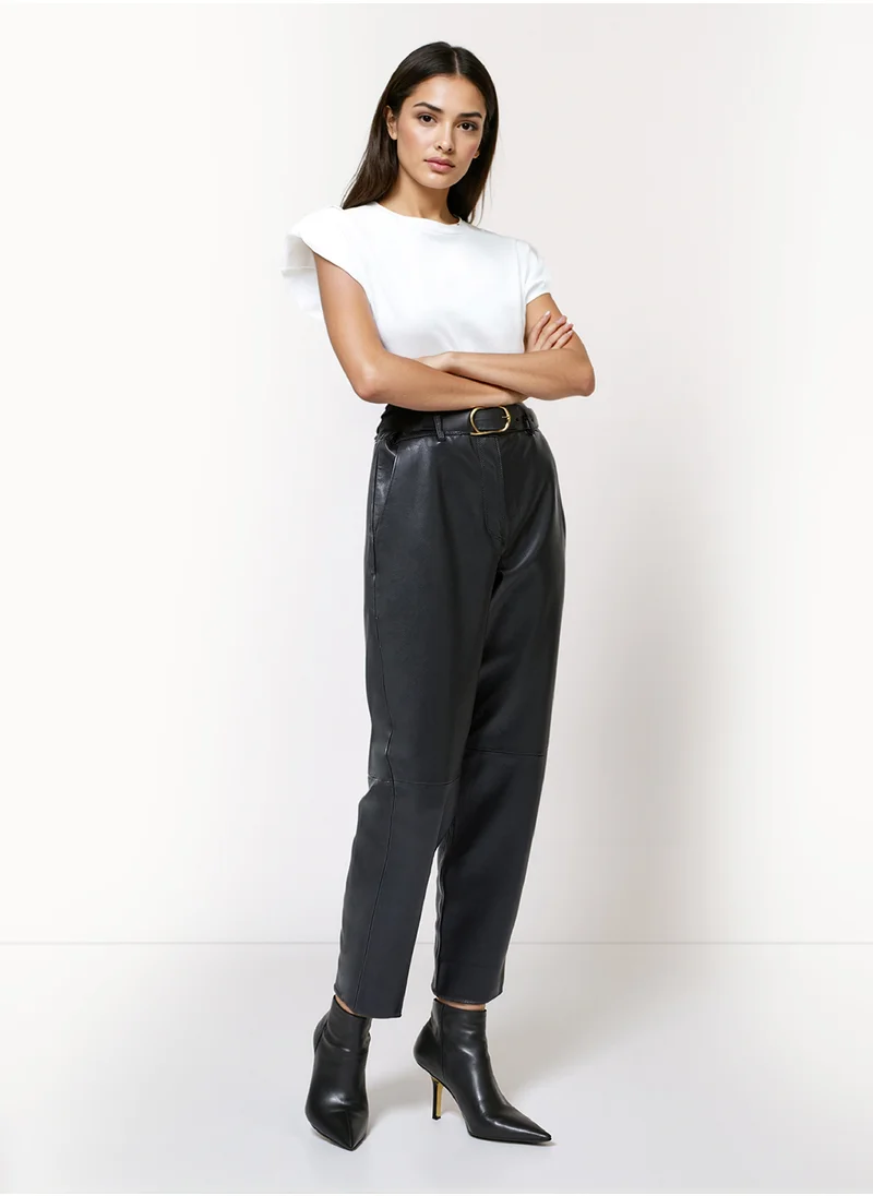 فرنش كونكشن Plain/Basic Regular Cotton Blend Crew Neck T-Shirt
