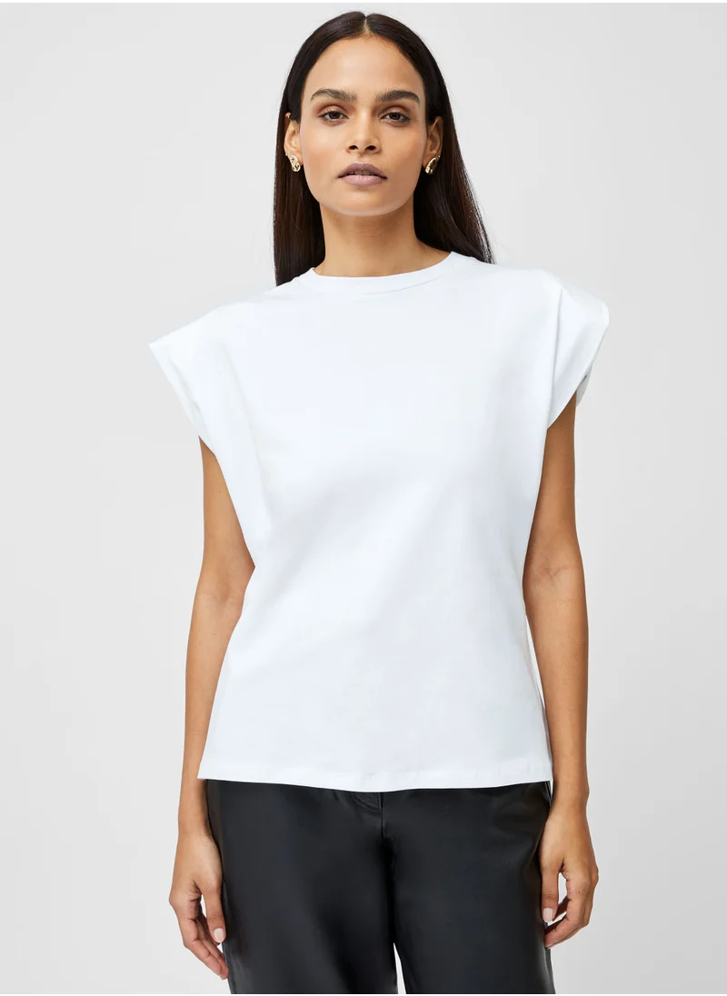 فرنش كونكشن Rallie Shoulder Pad Tank Top