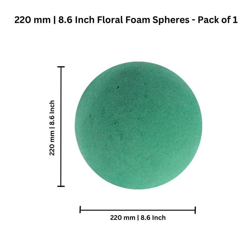 Oasis Pack of 1 Floral Foam Spheres | Green Round Foam Spheres Balls for Fresh & Artificial Flowers | Wet & Dry Use | Ideal for Wedding, Party & Home Floral Arrangements - (220 mm) - Image 3