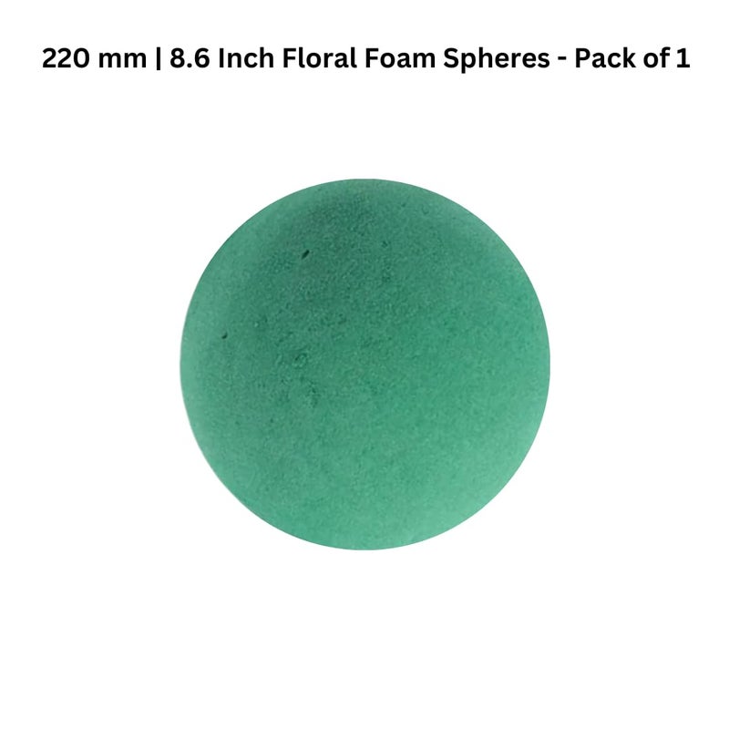 Oasis Pack of 1 Floral Foam Spheres | Green Round Foam Spheres Balls for Fresh & Artificial Flowers | Wet & Dry Use | Ideal for Wedding, Party & Home Floral Arrangements - (220 mm) - Image 2