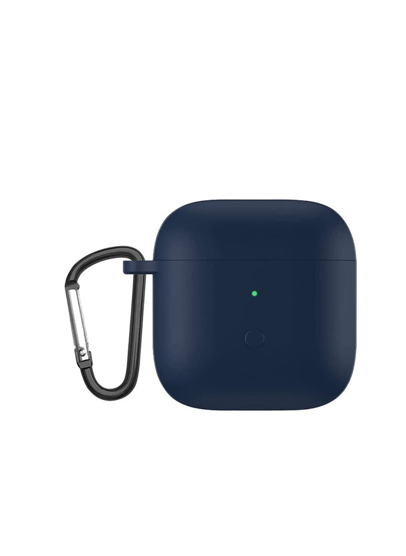 Generic - QWYJ for Xiaomi Mi Redmi Buds 3 Case Carcsa Silicone Protective Case, for Xiaomi Mi Redmi Buds 3 Portable Charging Case with Carabiner Keychain Anti-Lost (Blue) - Image 1
