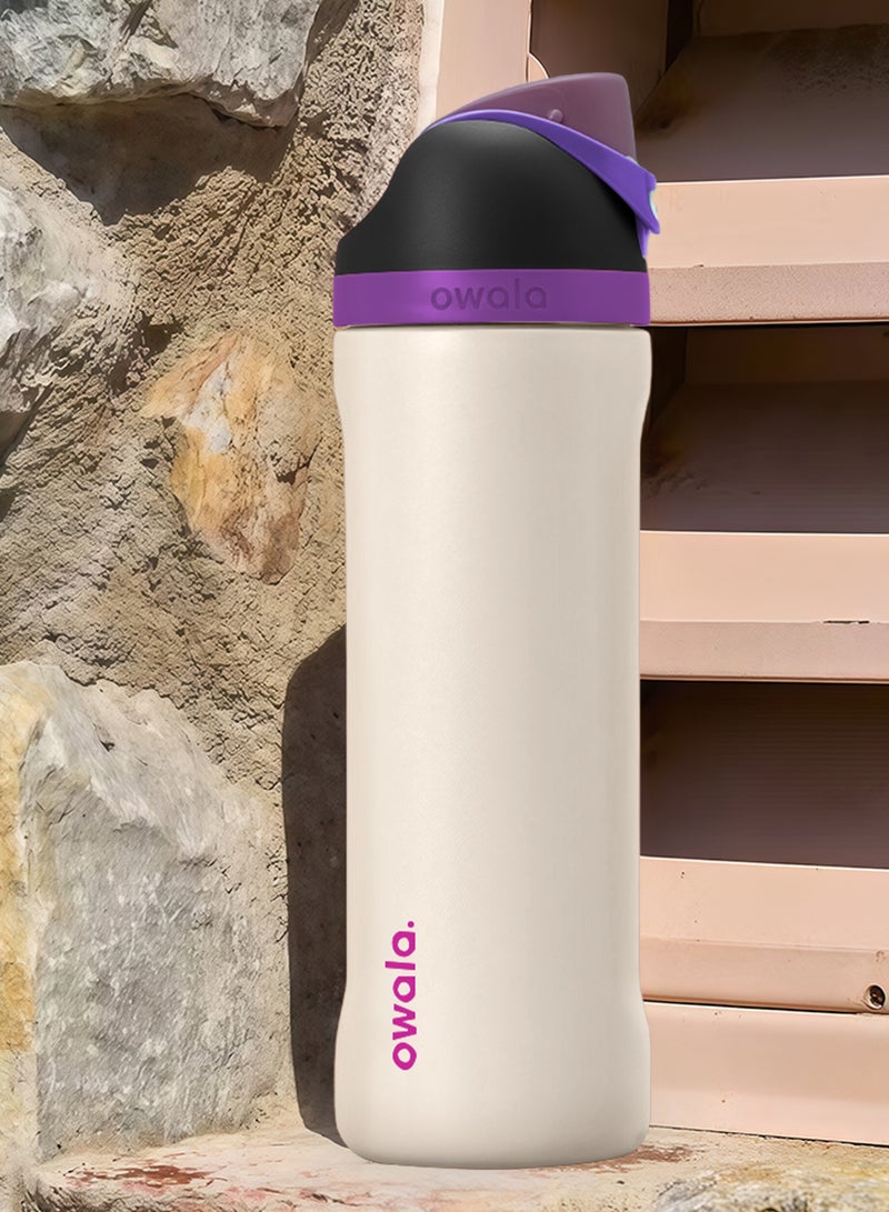 Owala FreeSip Insulated Stainless Steel Water Bottle with Straw for Sports Travel and School BPA-Free Sports Water Bottle (Light Pink 24OZ) - Image 5