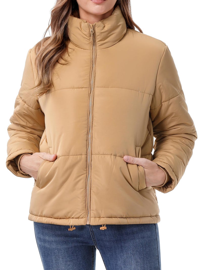 TDYPCI Women's Warm Winter Coat Waterproof Puffer Jacket Full-Zip Lightweight Winter Jacket - Image 4