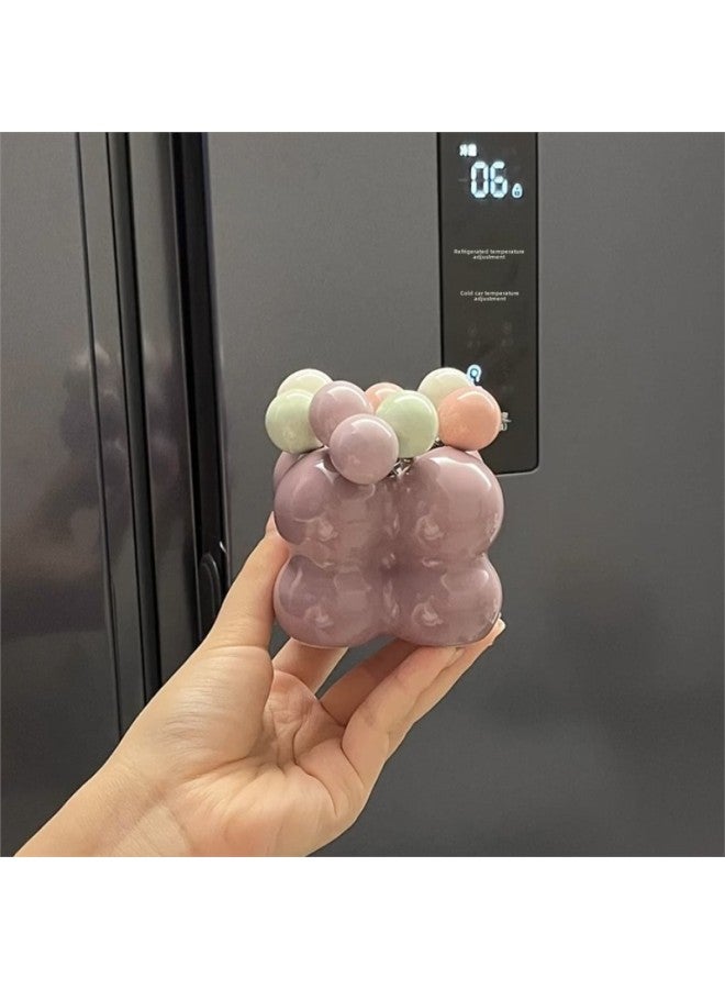 Cute Fruit Fork Suit Creative Exquisite Stainless Steel Food Grade High Color Value Household Ceramic Small Fork Storage Jar-Color:Standard-Specifications:Fruit Green + 6 Prongs - Image 4