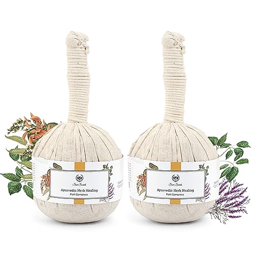 Seer Secrets 100% Natural Ayurvedic Herbal Manual Massager Potli, Pain Relief, Knee, Muscles Relaxation, Neck, Back, Legs, helps to Increase Blood Circulation for Men Women - 180GM(Pack of 2) - Image 1