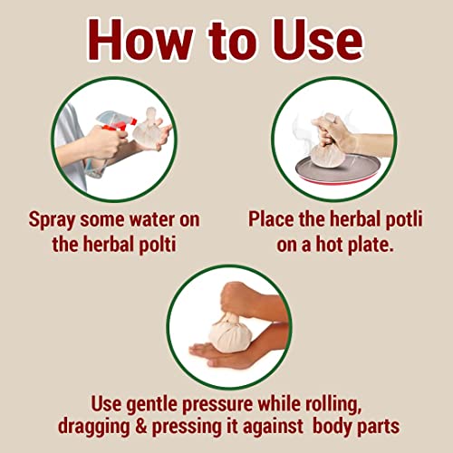 Seer Secrets 100% Natural Ayurvedic Herbal Manual Massager Potli, Pain Relief, Knee, Muscles Relaxation, Neck, Back, Legs, helps to Increase Blood Circulation for Men Women - 180GM(Pack of 2) - Image 5