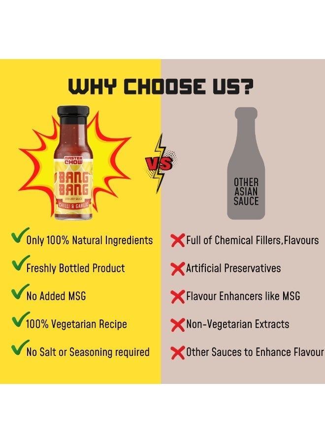 ماستر تشو صلصة بانج بانج للقلي السريع بالفلفل الحار والثوم 220 جرام - Image 4