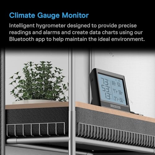 AC Infinity Temperature Humidity VPD Smart Hygrometer B1 with LCD Display Bluetooth App Monitor Climate Gauge Thermometer Sensor Probe for Basements Guitar Rooms Grow Tents Greenhouses - Image 3