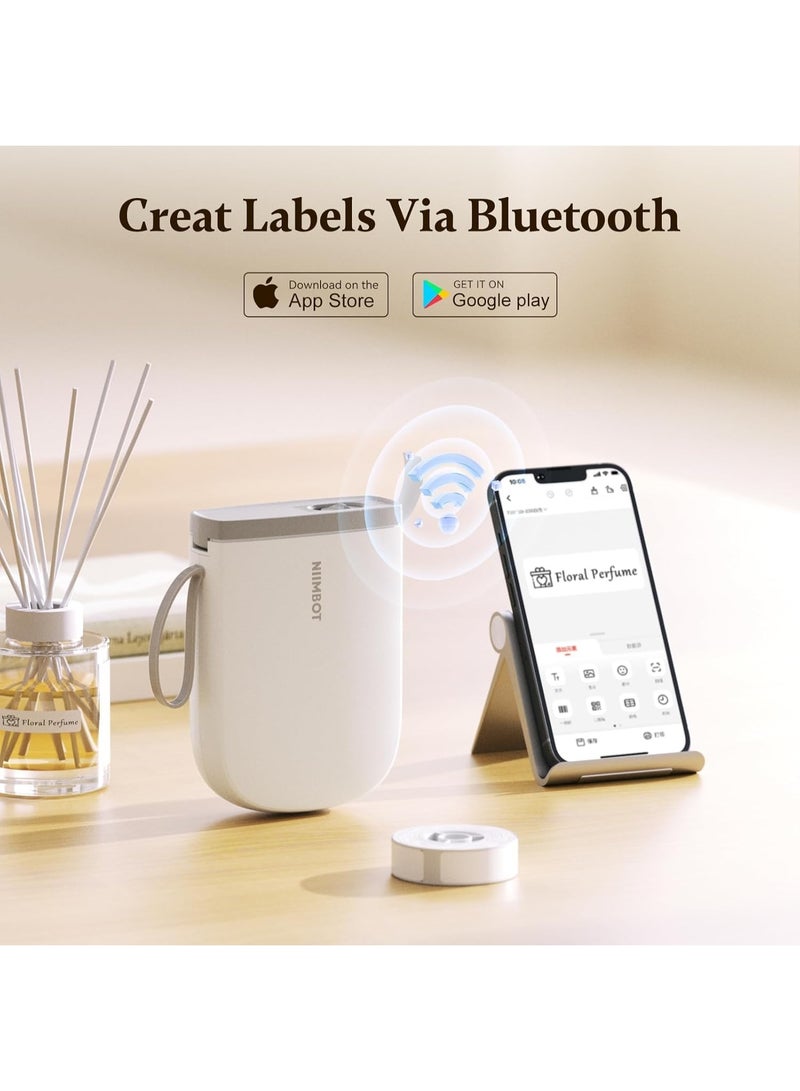 NIIMBOT D11 Bluetooth Mini Label Maker - Portable Thermal Printer with Rechargeable Battery, 300 DPI, White - Image 3