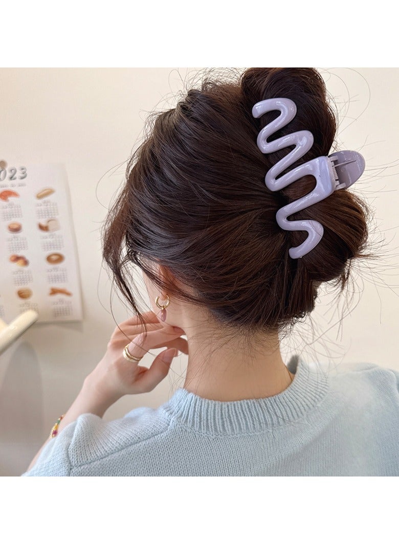 Goolsky 1pc New Fashion Simple Candy Sweet Color Wave Hair Clip, Women Acrylic Large Hair Clips Hairpin Hair Accessories - Image 4