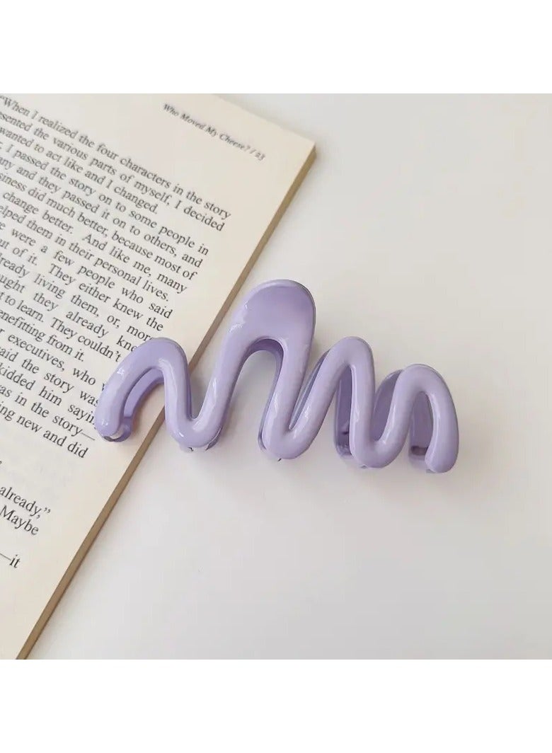Goolsky 1pc New Fashion Simple Candy Sweet Color Wave Hair Clip, Women Acrylic Large Hair Clips Hairpin Hair Accessories - Image 5