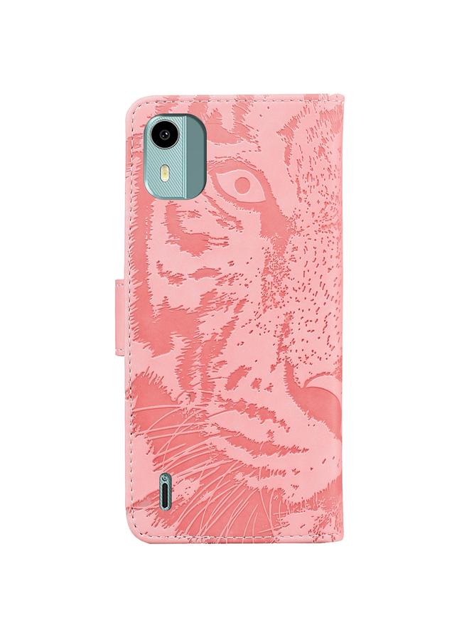 S-TOP Case For Nokia C12 Tiger Embossing Pattern Flip Leather Phone Case - Image 3