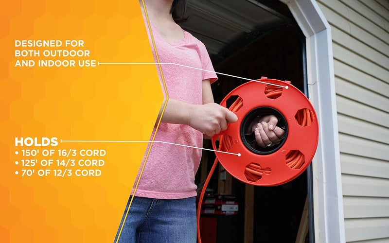 Woods E-102 Heavy Duty Cord Storage Wheel for 125-Foot Cords - Image 3