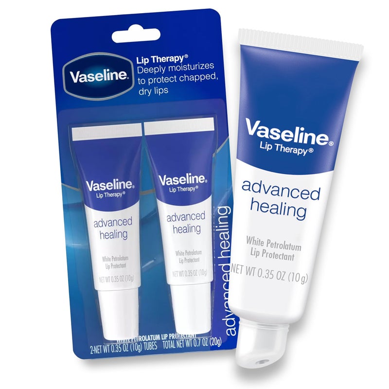 Vaseline Lip Therapy Advanced Healing Lip Balm Tube 24-Pack â€“ White Petroleum Protectant, Moisturizer for Dry Lips, 0.35 Oz Ea - Image 5