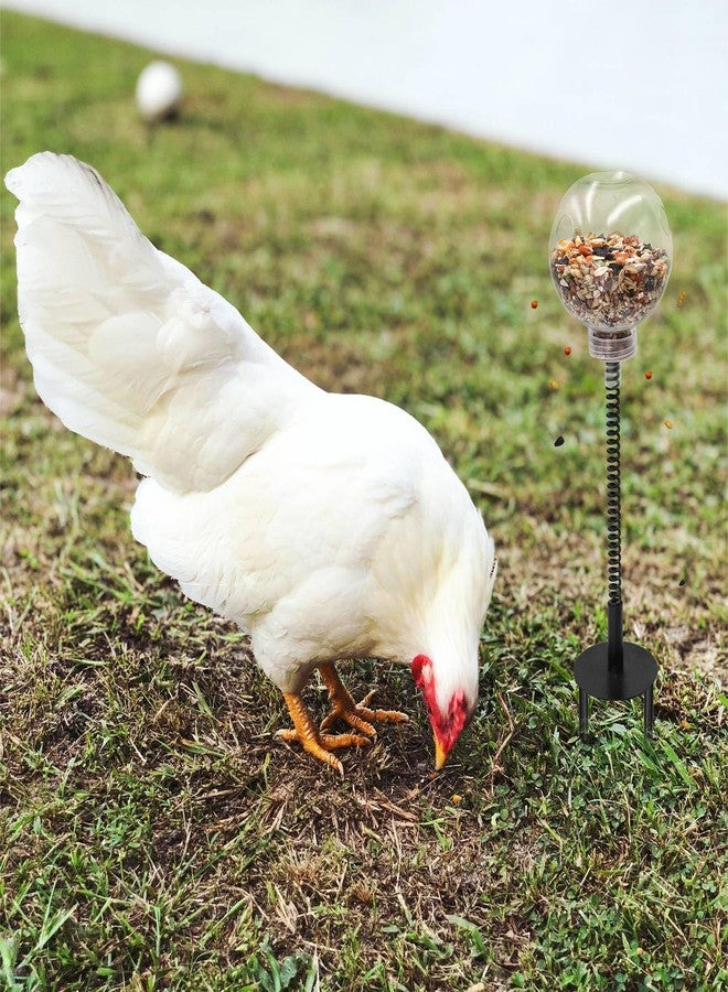 Oooct 2 Pack Chicken Peck Toy - Chicken Enrichment Toys with Swing Feeder & Slow Feeder for Hens, Ducks, Parrots - Image 5