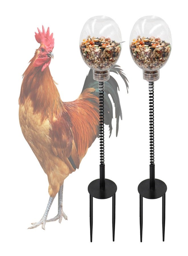 Oooct 2 Pack Chicken Peck Toy - Chicken Enrichment Toys with Swing Feeder & Slow Feeder for Hens, Ducks, Parrots - Image 1