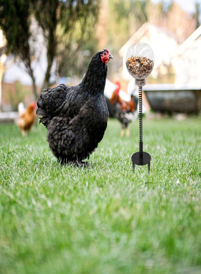 Oooct 2 Pack Chicken Peck Toy - Chicken Enrichment Toys with Swing Feeder & Slow Feeder for Hens, Ducks, Parrots - Image 4