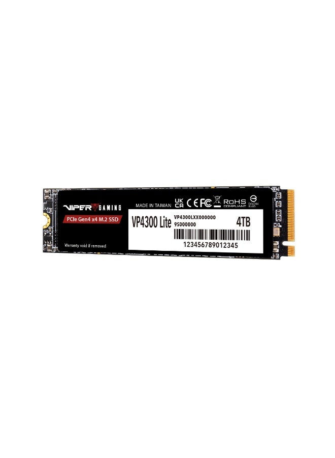 PATRIOT Viper VP4300 Lite 4TB M.2 2280 NVMe SSD, Up to 7400MB/s Read, 6400MB/s Write, PCIe Gen4x4 High Performance, PS5 Compatible, Desktop & Laptop, Graphene Heat Spreader | VP4300L4TBM28H - Image 4