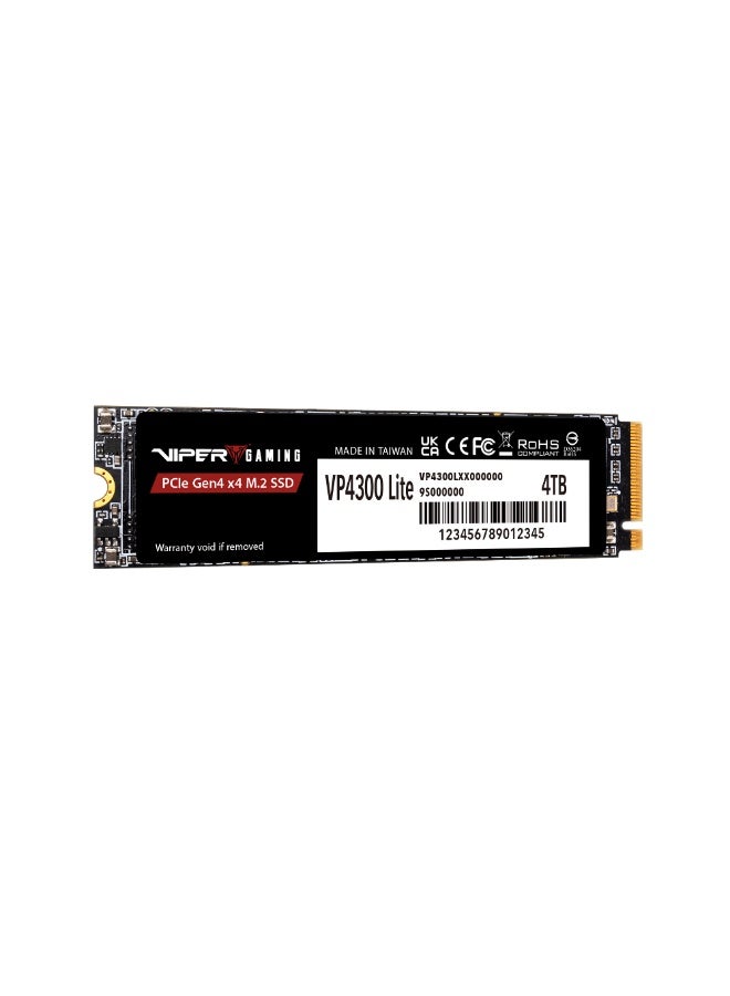 PATRIOT Viper VP4300 Lite 4TB M.2 2280 NVMe SSD, Up to 7400MB/s Read, 6400MB/s Write, PCIe Gen4x4 High Performance, PS5 Compatible, Desktop & Laptop, Graphene Heat Spreader | VP4300L4TBM28H - Image 3