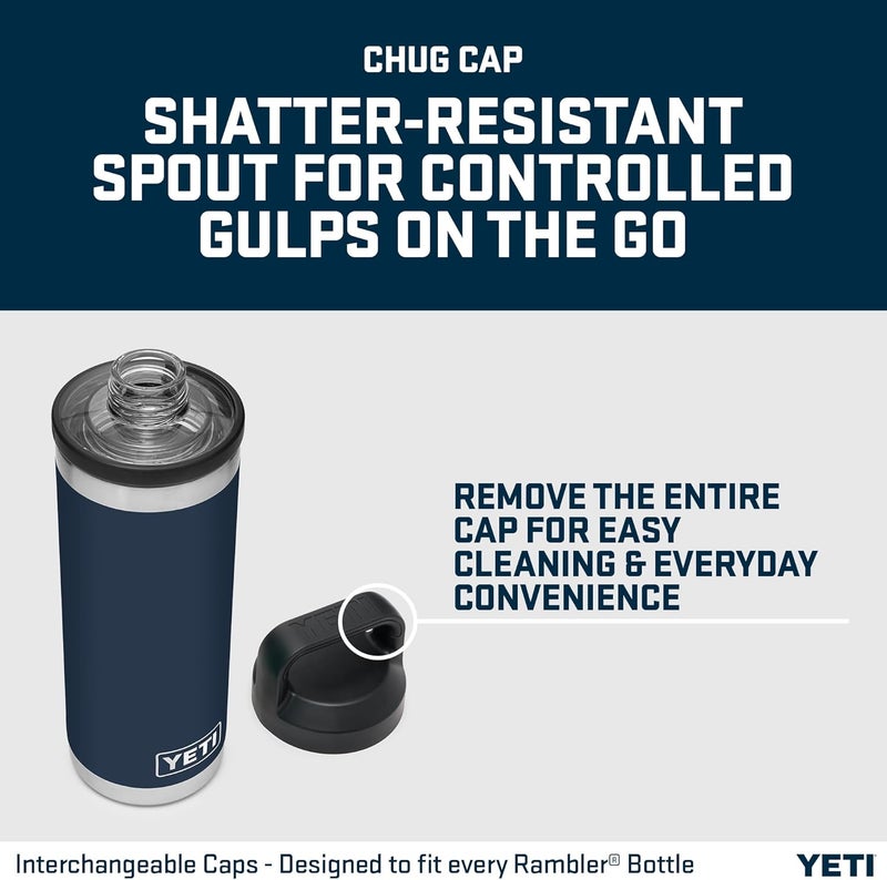 YETI Rambler Bottle Chug, Vaccum Insulated Stainless Steel Bottle with Leakproof Chug Cap, Seafoam, 18 oz (532 ml) - Image 4