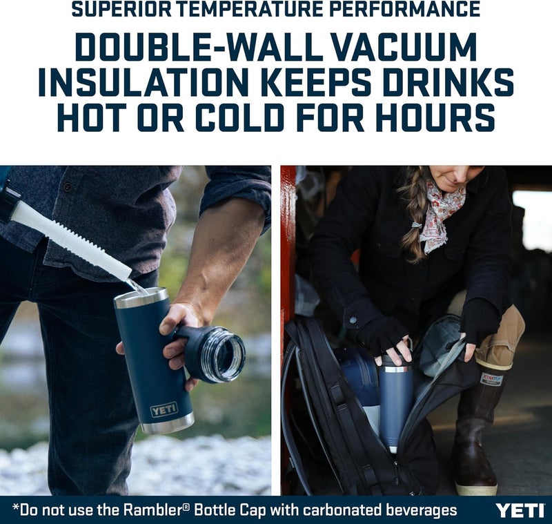 YETI Rambler Bottle Chug, Vaccum Insulated Stainless Steel Bottle with Leakproof Chug Cap, Seafoam, 18 oz (532 ml) - Image 3