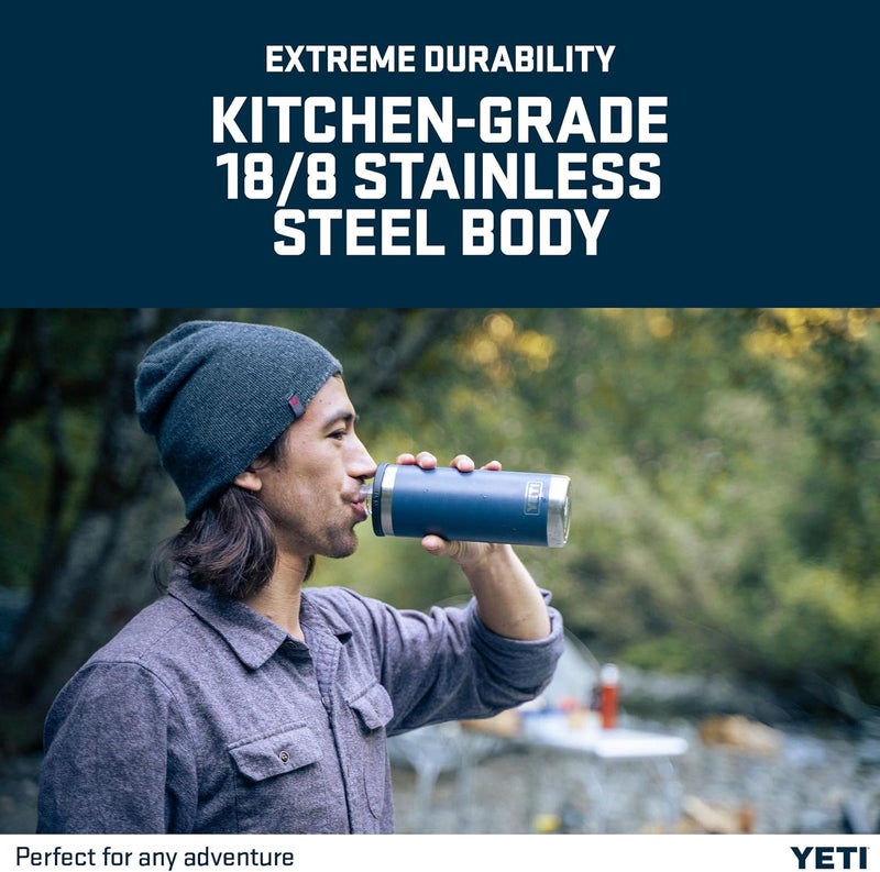 YETI Rambler Bottle Chug, Vaccum Insulated Stainless Steel Bottle with Leakproof Chug Cap, Seafoam, 18 oz (532 ml) - Image 5