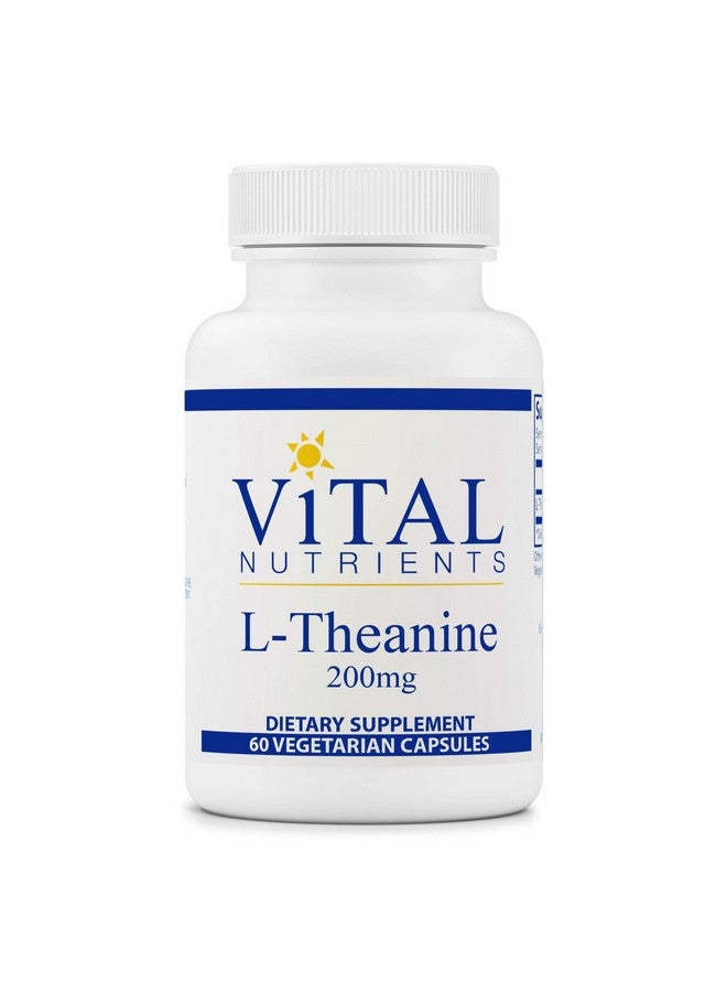 Vital Nutrients Ltheanine 200 Mg Supports Normal Stress Levels And Cognitive Function 60 Capsules Per Bottle - Image 1