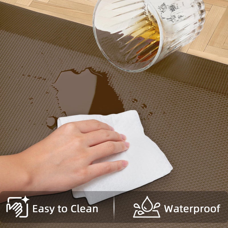 Tyrot Anti Fatigue Kitchen Mats for Floor, Brown 9/10 Extra Thick Cushioned Standing Desk Mat, Comfort Memory Foam Ergonomic Kitchen Rugs and Mats Non-Slip Waterproof for Office, Kitchen, Sink, 20" x 32" - Image 4