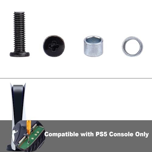 IKPEK 2Pcs SSD Screw for PS5 and 2Pcs Ring Replacement and Screwdriver for Sony PlayStation 5 Console Solid State Drive - Image 4