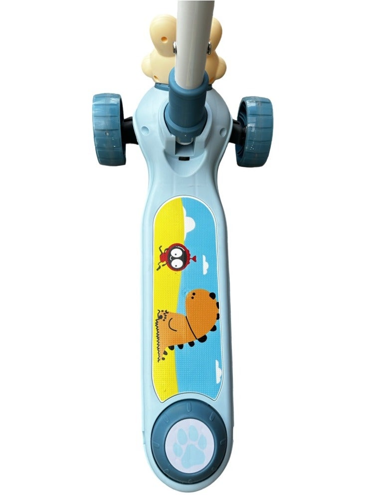 Scooter  Blue Kids Scooter with Cute Bunny Design – Fun & Safe Outdoor Ride for Children - Image 4